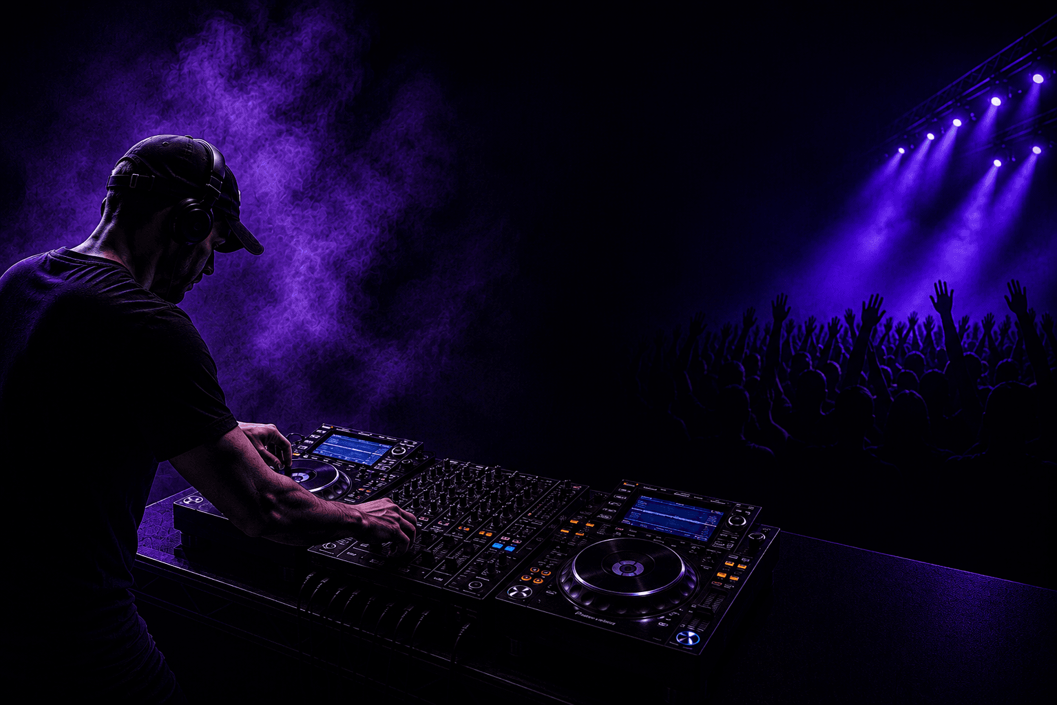 DJ stage lights background