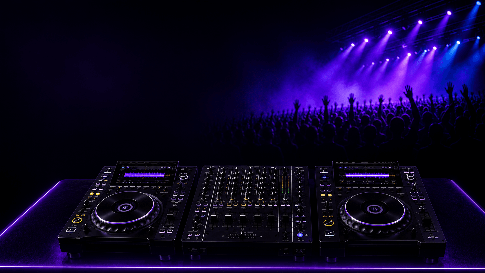 DJ platform atmosphere background